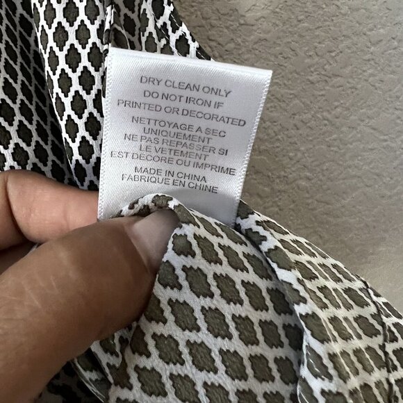 Equipment Femme Womens Blouse Box Sleevless Black White Size M - Picture 6 of 12